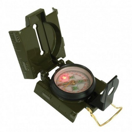 Kompas kovový LED, oliv