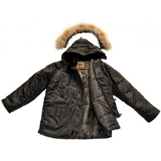 Kabát zimný N3B RTX ALASKA, čierny